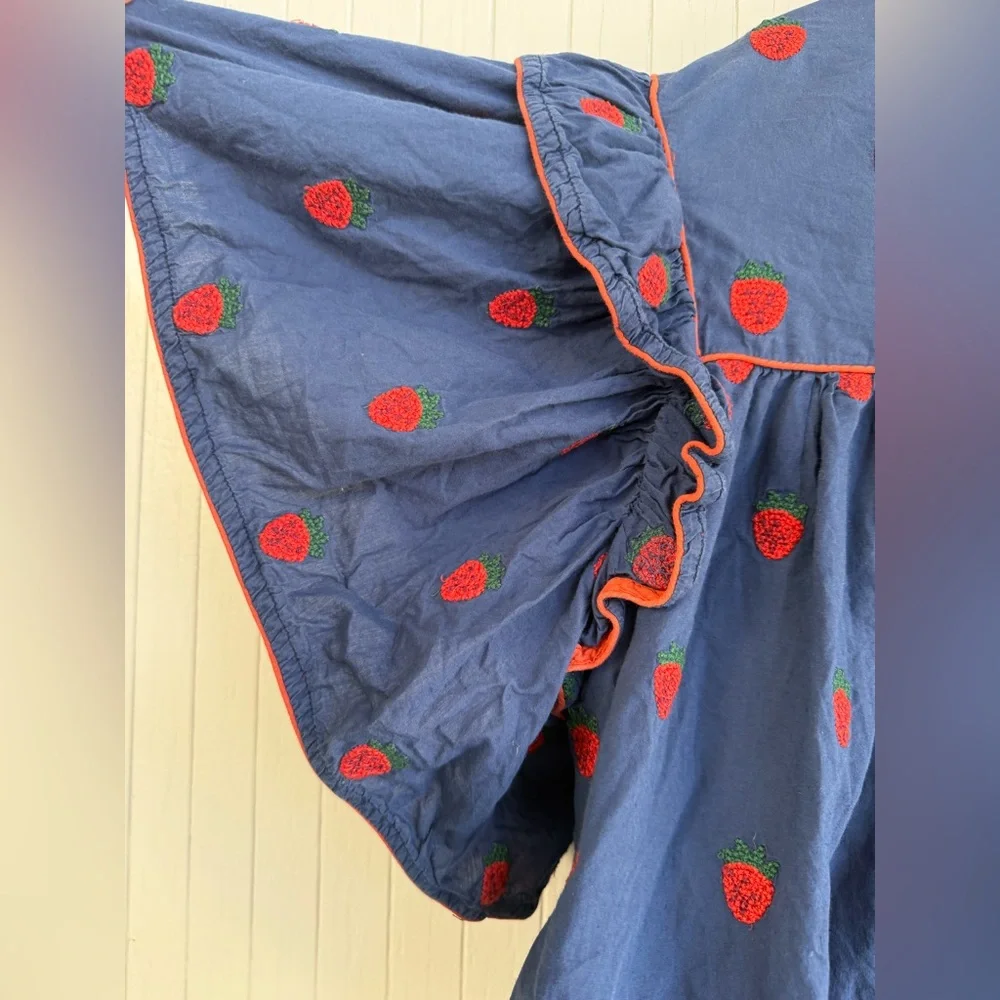 Farm Rio Strawberry Ruffle Blouse - Picture 6 of 11